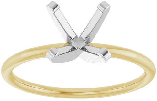 Sužadėtuvių Žiedas „Solitaire“ 14k yellow/white gold Round 7.6mm (3)