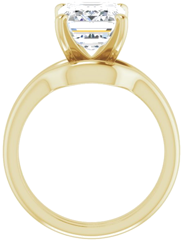 Sužadėtuvių Žiedas „Solitaire“ 585 Geltonojo Aukso Emerald 10mm x 8mm (7)