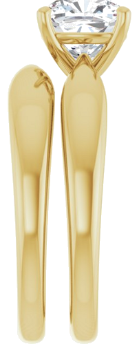 Sužadėtuvių Žiedas „Solitaire“ 585 Geltonojo Aukso Cushion 7mm (9)