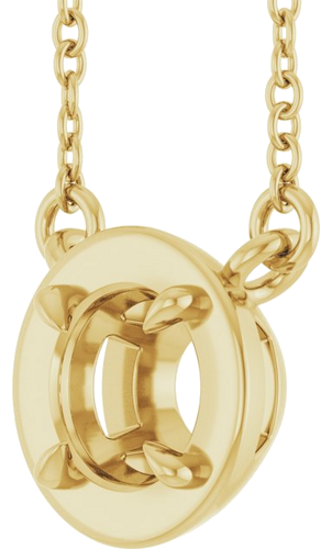 Pakabukas „Claw-Prong Solitaire Bezel-Style“ 14k yellow gold Round 5mm (2)