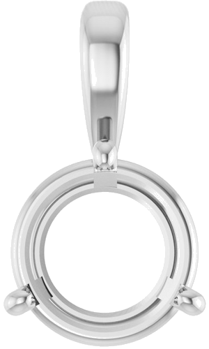 Pakabukas „Solitaire“ 10k white gold Round 9mm (1)