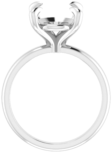 Sužadėtuvių Žiedas „Solitaire“ 585 Baltojo Aukso Oval 12mm x 10mm (2)