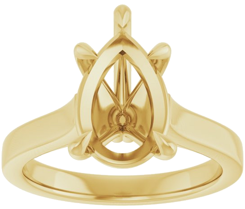 Sužadėtuvių Žiedas „Claw-Prong“ 14k yellow gold Pear 12mm x 8mm (3)