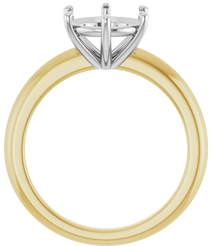 Sužadėtuvių Žiedas 14k yellow/white gold Round 8.8mm (2)