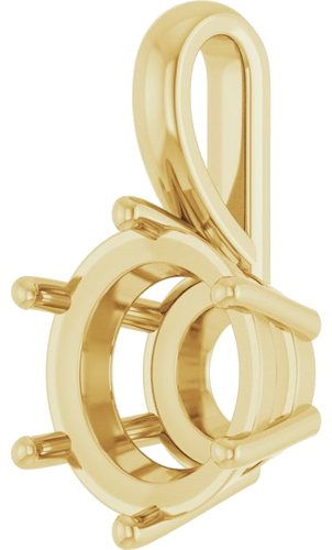 Pakabukas „Solitaire Charm“ 14k yellow gold Round 10mm (2)