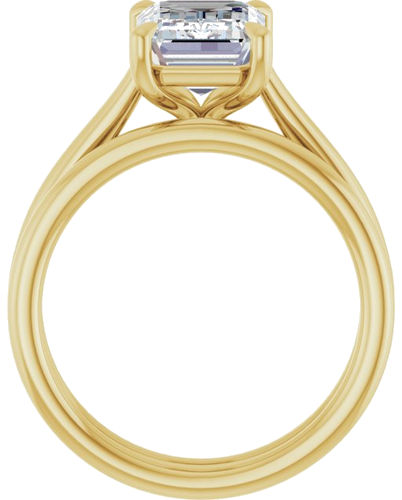 Sužadėtuvių Žiedas „Claw-Pong“ 14k yellow gold Emerald 10mm x 7mm (7)