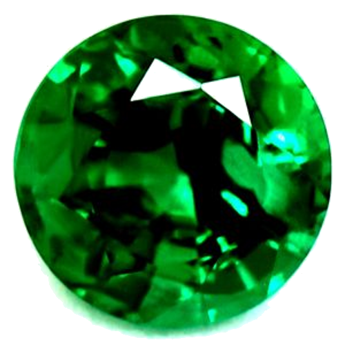 0.4 carat GREEN Round Smaragdas (1)
