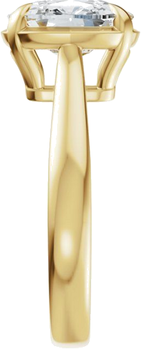 Sužadėtuvių Žiedas „Claw-Prong Solitaire Bezel-Style“ 14k yellow gold Elongated Cushion 10mm x 8mm (4)
