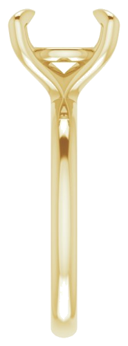 14K Yellow  10 mm Round Solitaire Engagement Ring Mounting (4)