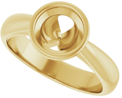 Sužadėtuvių Žiedas „Bezel-Set Solitaire“ 14k yellow gold Round 7mm (5)
