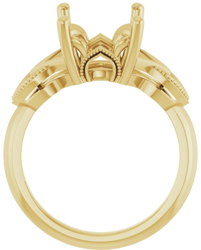 Sužadėtuvių Žiedas „Solitaire“ 14k yellow gold Emerald 11mm x 9mm (2)