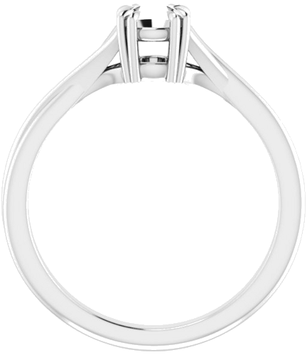 14K White 4.8 mm Round Solitaire Engagement Ring Mounting (2)