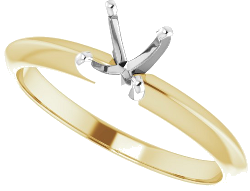 Sužadėtuvių Žiedas „Light Solitaire“ 585 Baltojo Ir Geltonojo Aukso Round 5.4mm x 5.7mm (5)