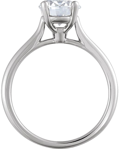 Sužadėtuvių Žiedas „Solitaire“ 14k white gold Round 7.4mm (4)
