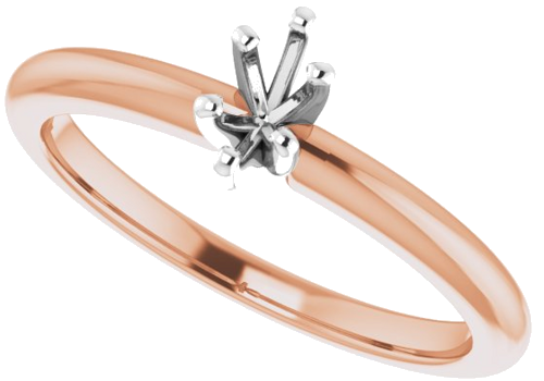Sužadėtuvių Žiedas 14k rose/white gold Marquise 5mm x 3mm (5)