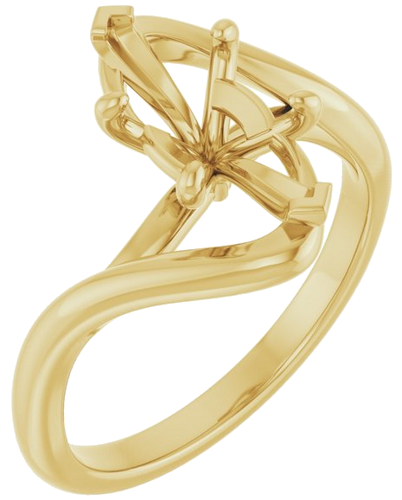 Sužadėtuvių Žiedas „Bypass“ 14k yellow gold Marquise 12mm x 6mm (1)