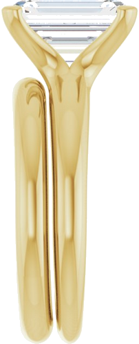 Sužadėtuvių Žiedas „Solitaire“ 14k yellow gold Emerald 10mm x 8mm (9)