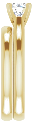 Sužadėtuvių Žiedas „Solitaire“ 14k yellow gold Round 5.5mm (8)