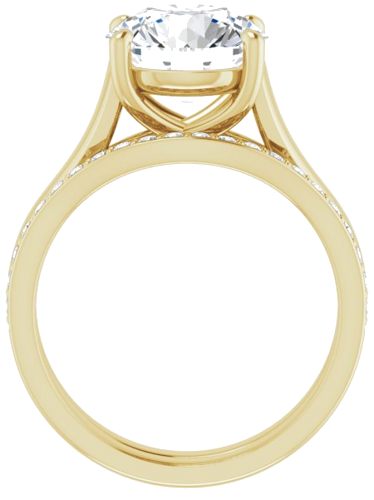 Sužadėtuvių Žiedas „Solitaire“ 14k yellow gold Round 9.4mm (7)