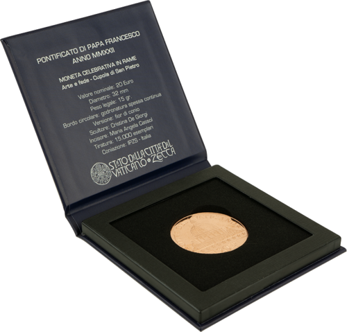 2022 Ватиканската базилика Свети Петър монета от 20 евро (4)