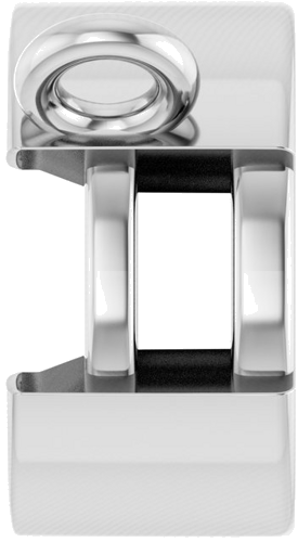 Pakabukas „Half-Bezel Solitaire“ 14k white gold Round 6.5mm (3)