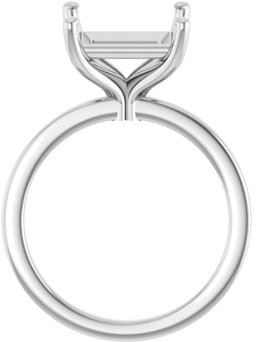 Sužadėtuvių Žiedas „Solitaire“ 14k white gold Square 9mm (2)