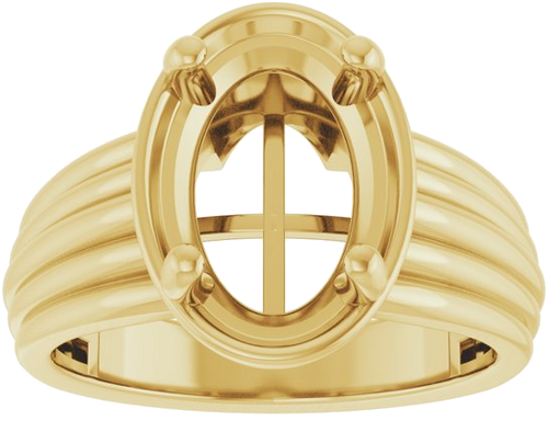 Sužadėtuvių Žiedas „Solitaire Vintage-Inspired“ 14k yellow gold Oval 8mm x 6mm (5)
