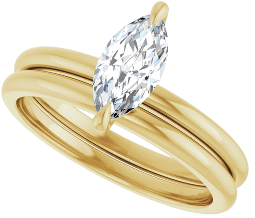 Sužadėtuvių Žiedas „Solitaire“ 10k yellow gold Marquise 9mm x 4.5mm (10)