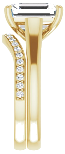 Sužadėtuvių Žiedas „Solitaire“ 585 Geltonojo Aukso Emerald 10mm x 8mm (9)