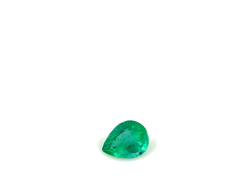 0.19 carat GREEN Pear Smaragdas (1)