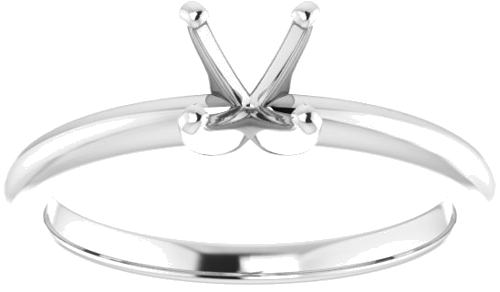 Sužadėtuvių Žiedas „Solitaire“ 585 Baltojo Aukso Cushion 5mm (3)