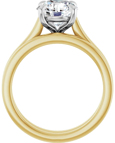 Sužadėtuvių Žiedas „Claw-Prong“ 14k yellow/white gold Round 8mm (7)