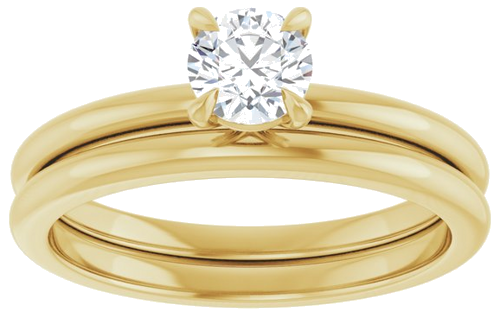 Sužadėtuvių Žiedas „Claw-Prong“ 14k yellow gold Round 4.8mm (8)