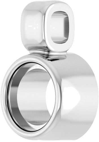 Pakabukas „Bezel-Set“ 14k white gold Round 3mm (2)