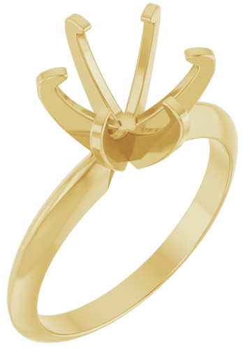 14K Yellow 8.2 mm Round Engagement Ring Mounting (1)