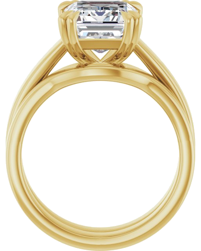 14K Yellow 10x8 mm Emerald Engagement Ring Mounting (7)