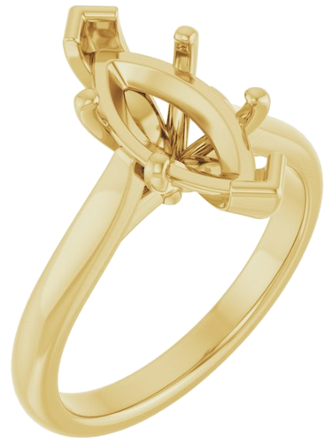 Sužadėtuvių Žiedas 14k yellow gold Marquise 13mm x 6.5mm (1)
