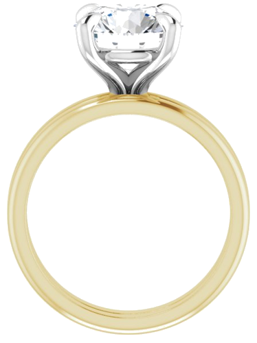 Sužadėtuvių Žiedas „Solitaire“ 585 Baltojo Ir Geltonojo Aukso Round 9.4mm (7)