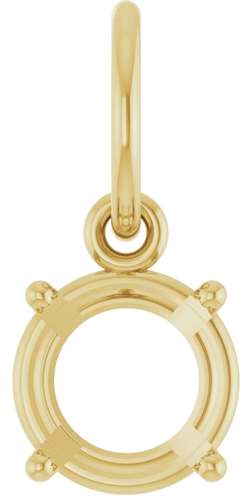 Pakabukas „Solitaire Charm“ 10k yellow gold Round 6.5mm (1)