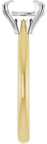 14K Yellow White 8 x 6 mm Oval Engagement Ring Mounting (4)