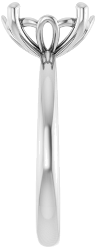 Sužadėtuvių Žiedas 18k white gold Oval 10mm x 8mm (4)