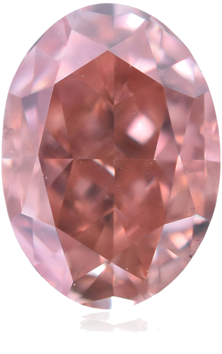 0.31 carat Fancy Intense Orangey Pink-SI1 Natūralus Oval Deimantas (1)