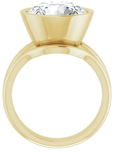 Sužadėtuvių Žiedas „Bezel-Set Solitaire“ 14k yellow gold Round 12mm (7)