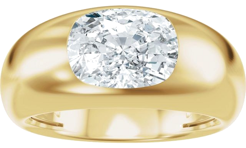 Sužadėtuvių Žiedas „Solitaire“ 14k yellow gold Elongated Cushion 9mm x 7mm (3)