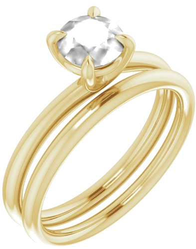 Sužadėtuvių Žiedas „Solitaire“ 14k yellow gold Round 5.8mm (6)
