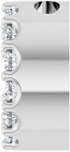 Pakabukas „Halo-Style“ 14k white gold Round 5mm (3)