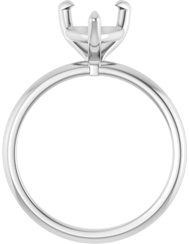 Sužadėtuvių Žiedas „Solitaire“ 14k white gold Heart 8mm (2)