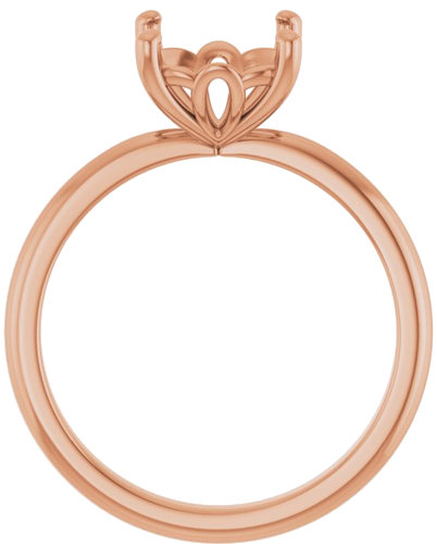 Sužadėtuvių Žiedas 14k rose gold Cushion 8mm (2)