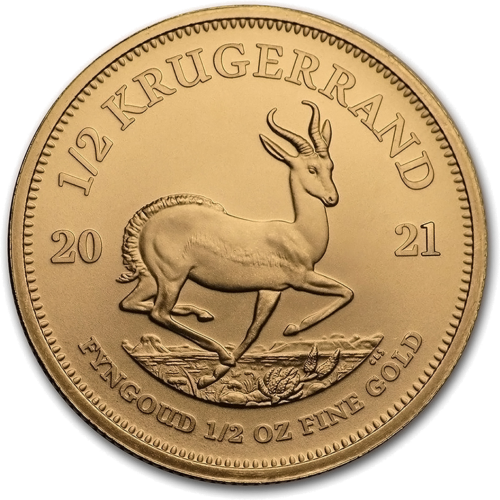 1/2 oz Krugerrand 2021 Pietų Afrika auksinė moneta (1)