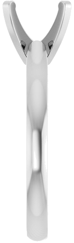 14K White 8.2 mm Round Solitaire Engagement Ring Mounting (4)